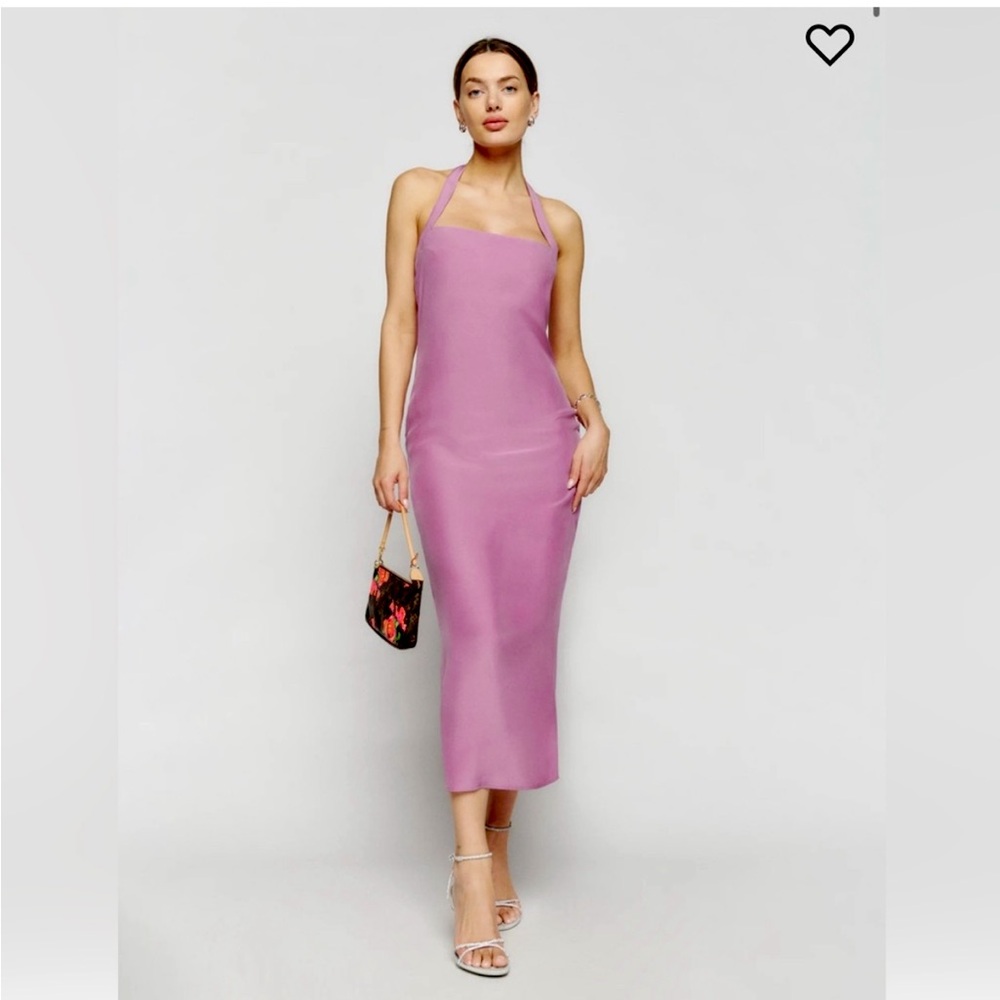 Reformation Alli Silk Dress NWT in Sugar Plum Pink Size 10